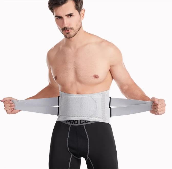 Miniatura 3 de Cinturón de soporte de espalda para hombres y mujeres, cinturón de soporte de espalda para levantamiento de ciática, escoliosis, hernia de disco con