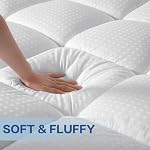 Mattress Topper Queen Pillow Top 900GSM Extra Thick 5D+7D Ultra Soft & Breathable Mattress Pad Cover for Back Pain with 8-21 Inch Deep Pocket Overfilled Down Alternative Filling(White,Queen)