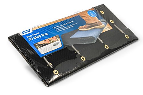 Camco 42909 Black Premium Wrap Around RV Step Rug (100% Polyester (22" x 23")) by Camco - Image 5
