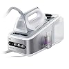 Braun-IS7155WH-Carestyle-7-Centro-de-Planchado-2400W-125gmin-golpe-de-vapor-500gmin-suela-bidireccional-Eloxal-3D-Plus-Tecnologia-iCare-sistema-FastClean-blanco-y-gris