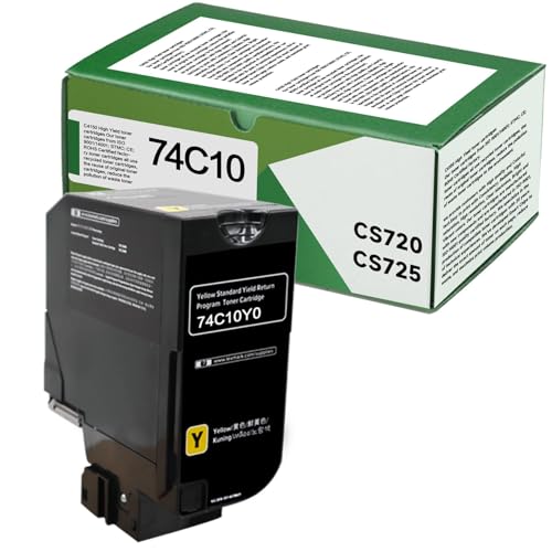 Cartouche de toner Lexmark 74C10Y0 jaune reconditionnée pour CS725de CX725de CS720de