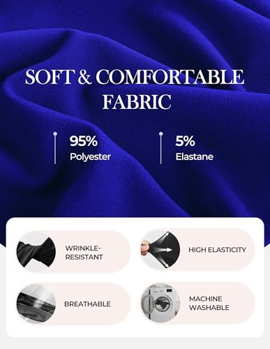 Image of GRACE KARIN Work Dresses for Women 2026,Midi Business Dress,3 /4 Sleeve Classy Fit and Flare Dress with Pocket