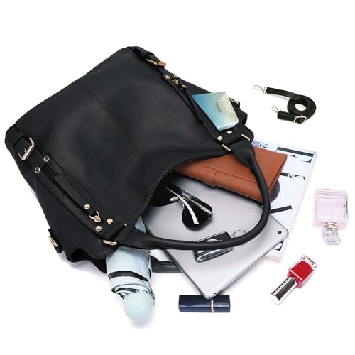 Image of Crossbody Bags for Women Large Hobo Purse Shoulder Handbag Wallet Set 2PCS | Soft PU Leather,Total 9 Pockets,Large Capacity,with a Spacious Functional Wallet,Detachable Shoulder Strap,Stylish Design