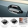 8Pcs Auto Door Handle 3D Carbon Fiber Universal Scratch Protection Cover Car Door Guard Film Cup Handle Paint Scratch Protector Sticker Safety Reflective Strips Non-Marking Adhesive Silver #3