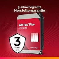 WD Red Plus interne Festplatte NAS 6 TB (3,5'', Datenübertragung bis 185 MB/s, Workload 180 TB/Jahr, 5.640 U/min, 128 MB Cache, 8 Bays) Rot – Ansicht 7