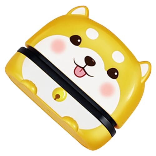 TEMPNAP コンパクト 用スタンプ 軽量プラスチック製 お名前記入用 自動インク式 衣類対応 幼稚園 学校入学準備向け かわいい黄色い子犬デザ