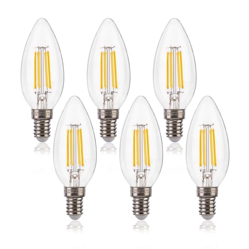 Ampoule LED E14 Bougie 5.5W FLSNT Dimmable Blanc Chaud pour Lustre Lot de 6