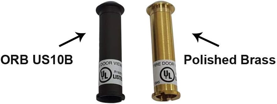 QCAA Solid Brass Door Knocker, 7", with 160 Degree Glass Len Door Viewer (UL Listed), Matte Black, 1 Pack