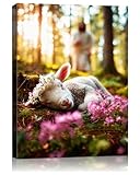 AbcCustomize Christliche Wanddekoration, religiöse Wanddekoration für Zuhause, Jesus-Wandkunst, Leinwanddrucke, fertig zum Aufhängen, inspirierende christliche Kunst für Gebetsraum, Taufgeschenk