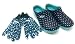 Produktbild Trachten-Dirndl-More Damen Clogs & Pantoletten mit Gartenhandschuhen Verschiedene Designs Blumen Gemüse Gelb Rot Punkte Uni Blau und Rosa Multi Fuchsia Multi Navy (dunkelblau, Numeric_38)