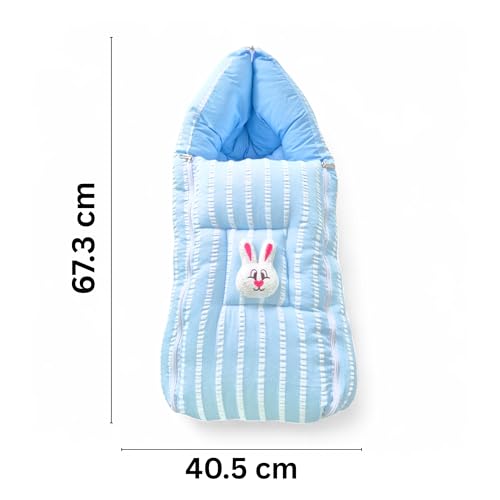 Image of VoiDrop Cotton Baby Sleeping Bag for Newborns Soft & Cozy Infant Carry Nest | Baby Portable Travelling Bed for Baby Carrying & co Sleeping, Unisex Baby Sleeping Bed