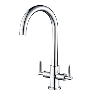 Incredibly Durable——Made of premium stainless steel with a net weight of 1.44kg, this kitchen sink tap is much heavier and stronger than others, which can be used for several years. Bright Mirror Look——Chrome finish resists fingerprints and water spo...
