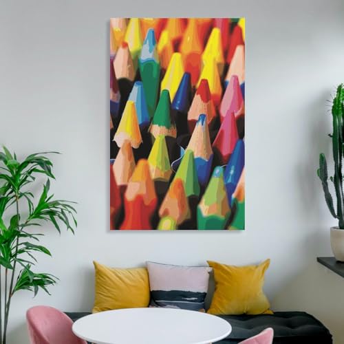 Impression sur toile moderne déco murale salon chambre crayons - 6