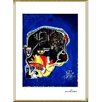 バスキア　複製画 バスキア：Untitled （Skull） フレーム付ポスター(Untitled