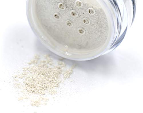 Color Shock By Pure Zivaª White Sparkle Vanilla Snowflake Light Loose Powder Mineral Glitter Single Pot Eyeshadow Dust Pigments; Talc, Paraben & Cruelty Free, No Animal Testing #TOP2