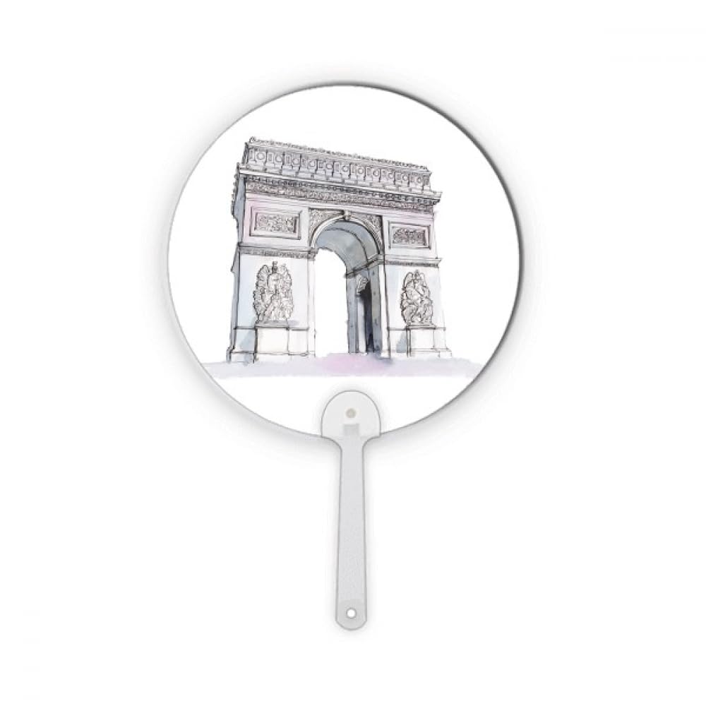 Éventail Paris Arc de Triomphe en plastique pour rester au frais lors des sorties