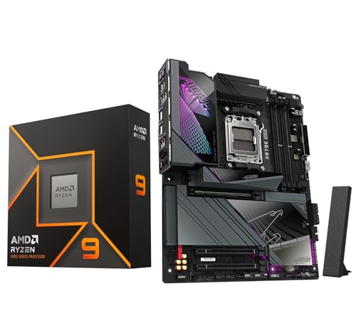 }CNZ^[ AMD Ryzen 9 9900X CPUvZbT[ GIGABYTE X870E AORUS Master }U[{[h (ATX, DDR5, 4X M.2, PCIe 5.0, USB4, WIFI7)