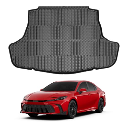 Image of Mixsuper Cargo Liner for Toyota Camry 2018-2025 (All Models Including Hybrid), Trunk Mat for Toyota Camry Accessories Cargo Mat Rear Trunk Liner Black