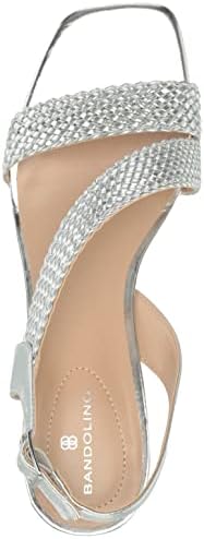 Bandolino Women's Mizzys2 Heeled Sandal, Silver 040, 8.5 | Image 4
