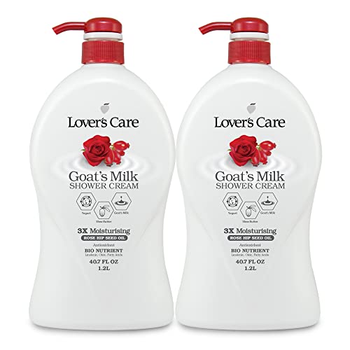 Lover’s Care Goat’s Milk Moisturizing Body Wash Shower Cream Rose Hip Seed Oil 40.7 Fl.Oz – 2-pack…
