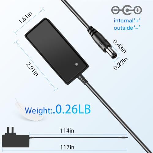 5V-1A-Power-Supply-Adapter-5W-ACDC-Wall-ChargerExtension-Power-Cord-Replacement-with-55x25mm21mm-Plug-5-Volt-1Amp-Power-Adapter-Transformer-Cable-10ft