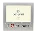 benerini I Love My Nana ' - Expressions Photo Picture Frame Gift - 5 x 3.5 - Brushed Aluminum Satin Silver Color
