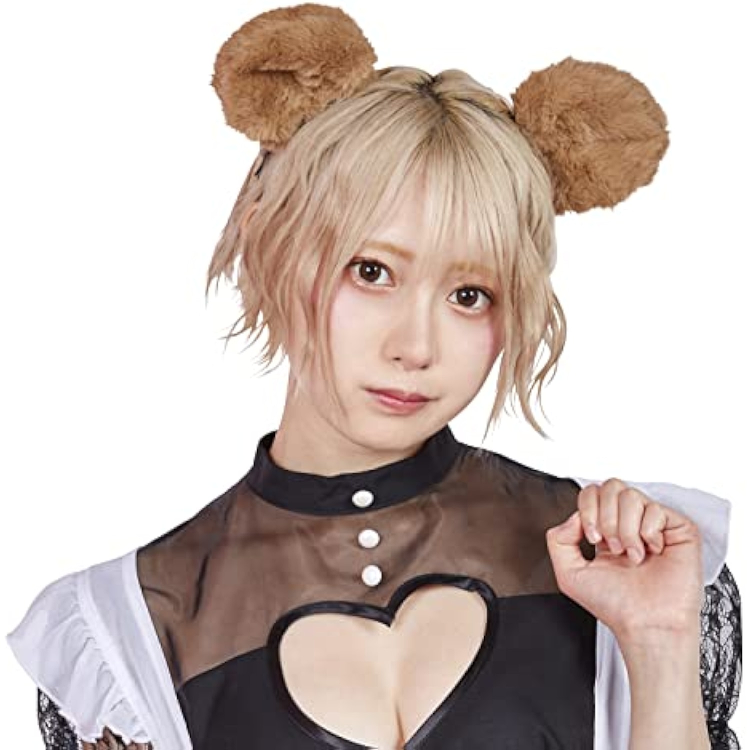 クリアストーン(Clearstone) けもみみピン コスプレ ハロウィン ベアー ユニセックス ブラウン 詳細画像1