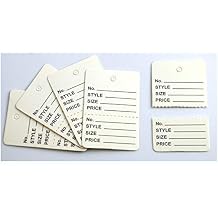 1000 Multi Colors Manila Marking 2 Parts Hard Paper Unstrung Coupon Tag Size 4.5x2.5cm White