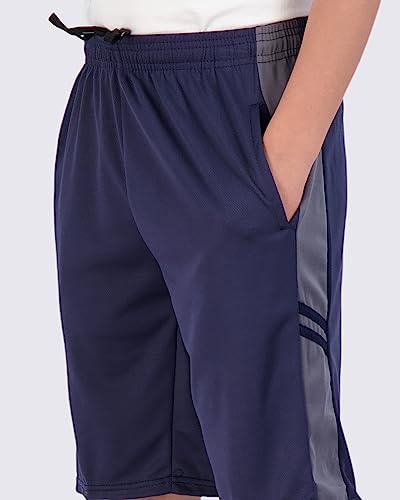 5 Pack: Big Boys Girls Youth Clothing Knit Mesh Active Athletic Performance Basketball Soccer Lacrosse Tennis Exercise Summer Gym Golf Running Teen Running Shorts Quick Dry Fit Knit-Set 5- Xs (4/5) #TOP3