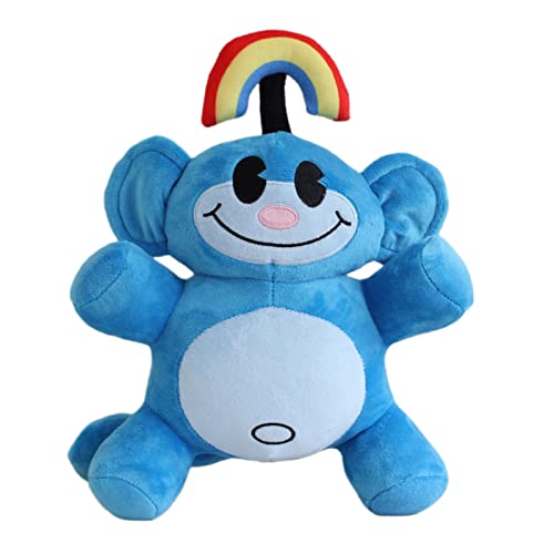 VatanFari Rainbow Monkey Plush,12" KND Rainbow Monkey Plushies Peluches Stuffed Animal,Birthday Party Favor Preferred Gift for Holidays,Birthdays (Blue)