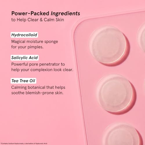 grace & stella Award Winning Invisible Skin Rescue Covers with Hydrocolloid (Round, 36 Count) - With Salicylic Acid and Tea Tree for Absorbing Impurities - Dermatologist Tested Skin Care, Cruelty Free, Vegan view 5
