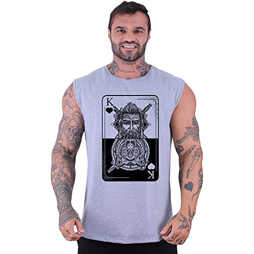 Kit 3 Regatas Machão Longline Masculina MXD Conceito Sem Manga Treino Academia Musculação Estampada