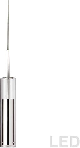 Miniatura 2 de Dainolite Ltd LUN-1LEDP-PC Colgante LED moderno contemporáneo de la colección Luna en acabado cromado, 2,50 pulgadas