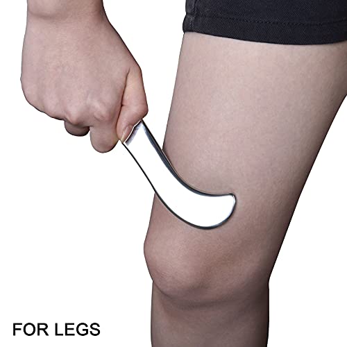Byyddiy GS-ALL-1 Stainless Steel Gua Sha Muscle Scraper Tool,Scar Tissue Tool,Physical Therapy Tools,Muscle Scraping Tool,Guasha Massage Scraper,Iastm Tools,Skin Scraping Tool,Soft Tissue Massage Tool thumb #3