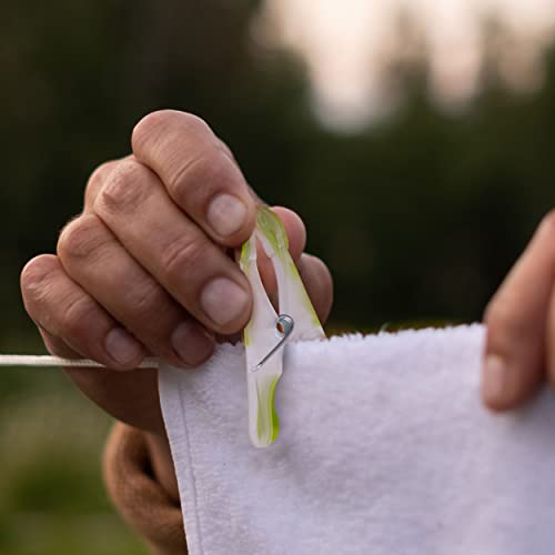 K-ONE 40 Pieces Pegs with Basket for Laundry Washing Line | Laundry Pegs for Strong Windproof Supplies Soft Rubber Grip Pegs| Strong Clothes Pegs (Multiple Colours) - Image 8