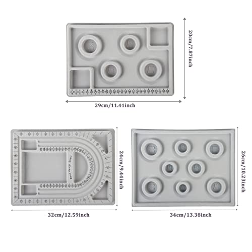 Chulian 3Pack Beading Boards Flocked Bracelet Design Board Beading Jewelry Organizer Beading Trays For Jewelry Making Diy Design Boards For Bracelet Necklaces And Other Jewelry #TOP6