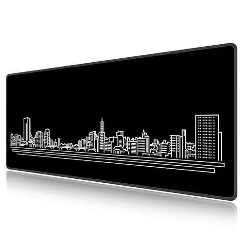 Tapis de souris de jeu XXL LL-COEUR noir 140x60 cm pour clavier et PC gamer