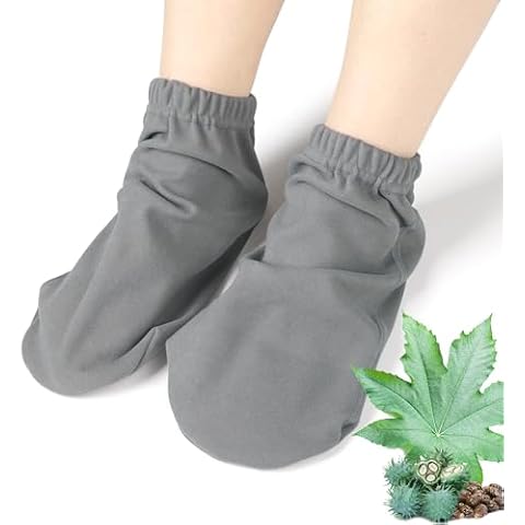Castor Oil Pack Wrap for Feet, Castor Oil Pack Wrap Organic Cotton for Women，Castor Oil Socks for Feet Arthritis and Feet Tingling Cracking, Sleep Socks Purple(Oil are Not Include) Cover