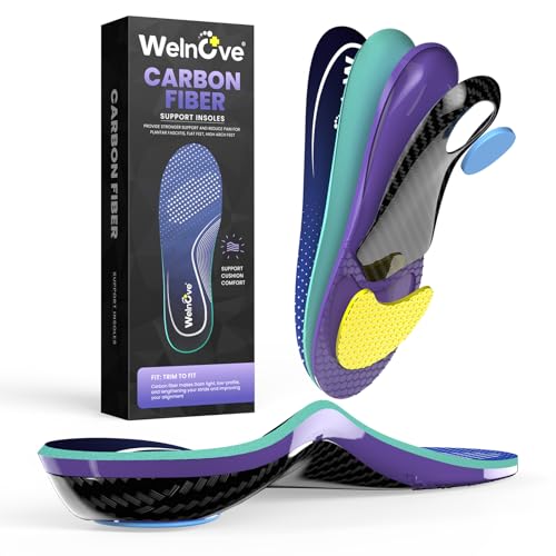 Carbon Fiber Insoles & Women High Arch Support Shock
