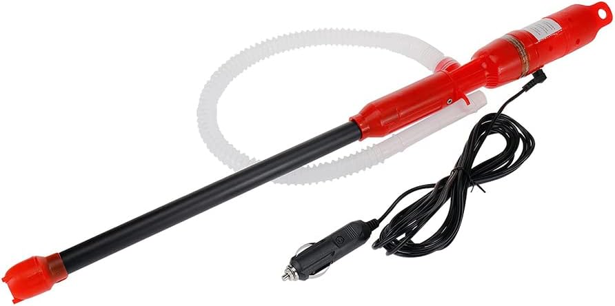 Electric Hand Pump, Portable Car Vehicle Fuel Transfer Pumps, Electric Charging Liquid Extractor, with Charging Cable, for Gasoline Diesel Fuel (Blue+Red)