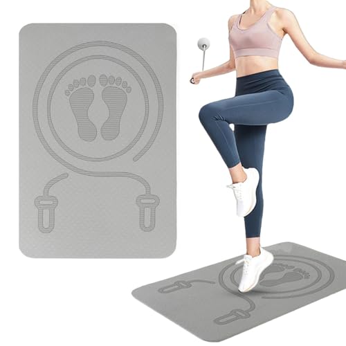 Alfombrilla de cuerda para saltar, alfombrilla de ejercicio silenciosa, alfombrillas de entrenamiento para el gimnasio en casa, almohadilla de fitness que absorbe los golpes, equipo antideslizante