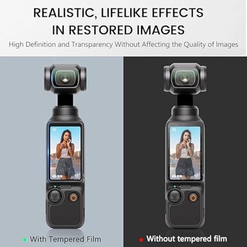Image of 3 in 1 Tempered Glass Screen Guard Protector for DJI Osmo pocket 3 (Action Camera) with Full Screen Coverage & Easy Installation Kit (2 P'cs Set) (Pack of 1)