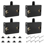 ZDRU 4 Pcs Cabinet Door Lamp Switch, On Off Closet Light Switches for Wardrobe, Pantry, Cabinet Lighting to 12V 24V 110V (Black)