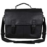 Kenneth Cole Reaction Modern Dilemma Pebbled Faux Leather Laptop & Tablet Business Case Travel Bag, 15” Laptop Portfolio