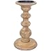 Hosley 9 Inch High Wood LED Pillar Candle Holder Country Style Ideal Gift for Wedding Party Home Spa Reiki Aromatherapy LED Votive Candle Gardens W1