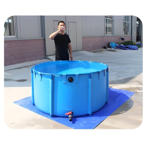 Estanque de peces portátil de PVC, multifuncional, de acero, grande, plegable, grueso, sobre el suelo, fácil instalación, diversión acuática en el patio trasero