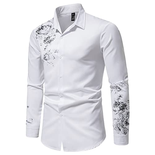 Generic Chemise Hommes Manches Longues à Carreaux Mode Chemises Décontractés avec Boutons Top Blouse Nouvelle Regular Fit Confortable Col Patte Boutonnées Grande Taille
