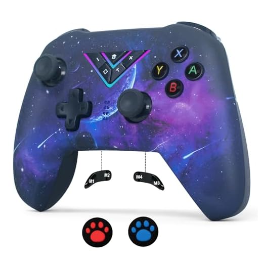 DuLingKer Manette Switch Pro, Bluetooth Manette Sans Fil pour Switch 2/Switch/Lite/OLED/PC/Steam, Switch Manettes avec Lumière RGB, 6 Gyro Sensor, Double Vibration, Boutons Programmables, TURBO