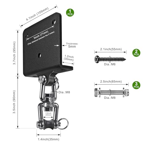 Image of BeneLabel Heavy Bag Hanger for Punching Bag Beam Mount Hardware 360 Rotation Boxing Bag Ceiling Mount I-Beam Hanger for Hanging Heavy Punching Bags Wall Hangers