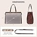 LOVEVOOK Laptop Bag, 15.6 Inch Womens Vegan Leather Computer Briefcase, Professional Office Work Tote, Waterproof Laptop Purse, Dark Brown